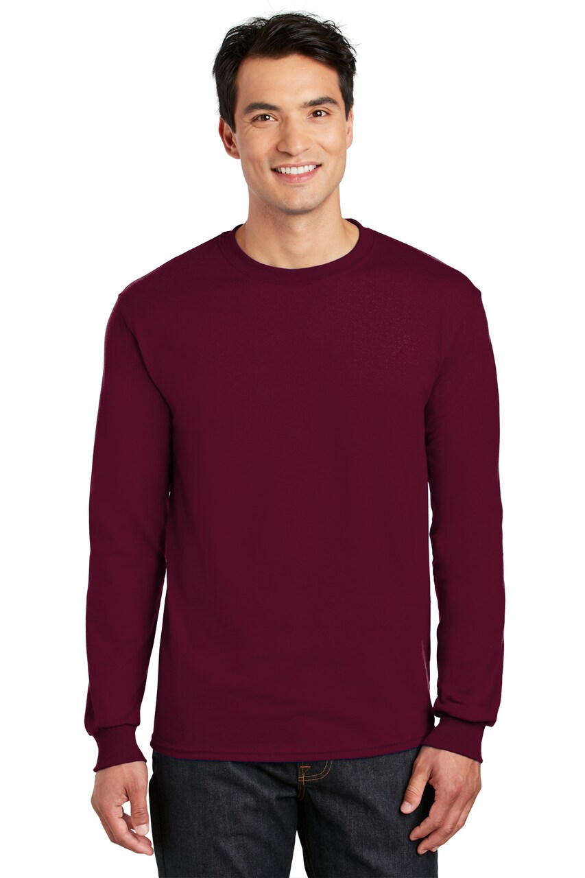 Gildan® Dry Blend Crewneck Long Sleeve T-Shirt for Layering, Workwear & Everyday Comfort